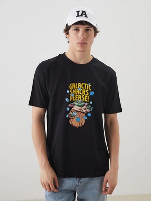 Lc Waikiki Yeni Sezon Bisiklet Yaka Star Wars Baskılı Penye Erkek Tişört