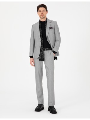 Pierre Cardin Erkek Gri Slim Fit Takım Elbise 50324264-VR024
