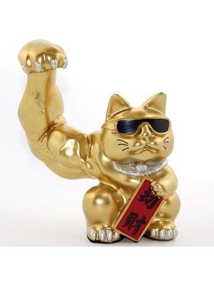 Calperia Polyester Şanslı Kedi Figürü