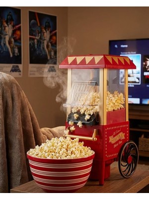 Hatıra Kutusu Nostaljik Tasarımlı Yağsız Mısır Patlatma Makinesi - Lisinya