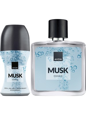 Avon Musk Exhale Erkek Parfüm ve Rollon Paketi