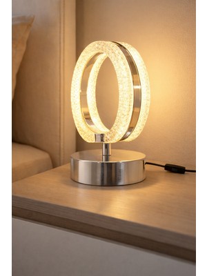 Ecrin Modern Masa Lambası Enerji Tasarruflu Dekoratif LED Abajur(Gün Işığı)Yatak Odası Çalışma Odası