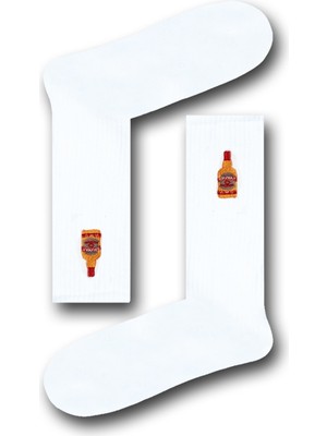 Neşeli Çoraplar Ch*vas Nakışlı Unisex Atletik Çorap