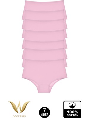 wcreas Yüksek Bel Pamuklu Kadın Külot, 7'li Paket Pamuklu Yumuşak Kumaş Kadın Külot