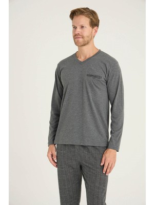 Kly Erkek V.yaka Pijama Konforlu Uyku