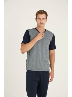 Kly Erkek V.yaka Pijama Takımı Modern Tasarım 2100