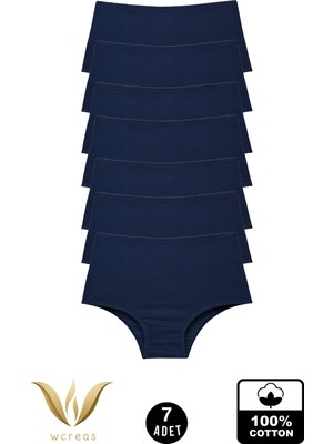 wcreas Yüksek Bel Pamuklu Kadın Külot, 7'li Paket Pamuklu Yumuşak Kumaş Kadın Külot