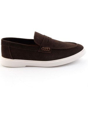 Bambi Kahve Hakiki Deri Erkek Casual Ayakkabı E01594212902