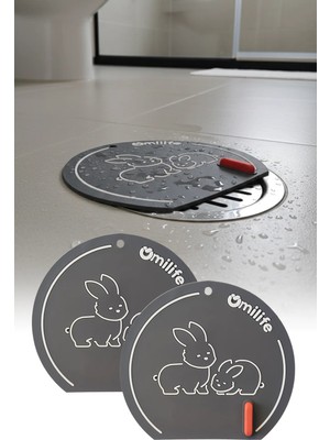 Gri Renk 2 Adet Kötü Koku Önleyici Silikon Mat Banyo Mutfak Lavabo Balkon Gider Tıpası Tıkacı Kapağı