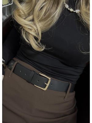 KİLİGİSTANBUL Bella  4,5o cm Tokalı Kemer (En:3,50 BOY:100 Cm)