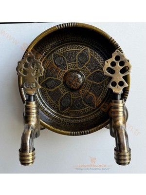 LPD Hamam Taslı Ikili Perlatörlü Osmanlı Musluğu Antik