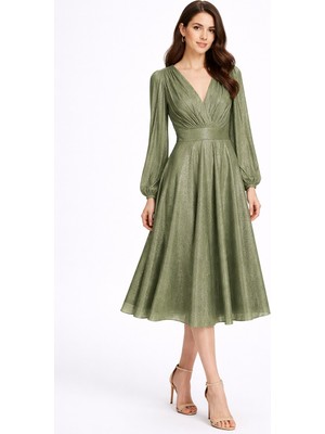 Centilmen Doridorca V Yaka Abiye Elbise 5079