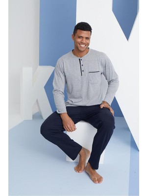 Kly 9250 Midi Yaka Pijama Takım Bordo