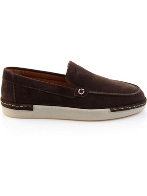 Bambi Kahve Hakiki Deri Erkek Loafer Ayakkabı E01396022402