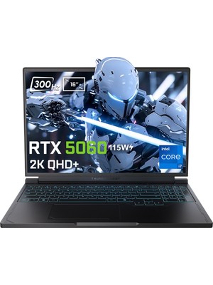 Thunderobot RS16 Intel Core i7-14700HX 32GB DDR5 1TB SSD RTX 5060 8GB 115W 16 inç 2K QHD+ 300Hz FreeDos Gaming Laptop (RS16-i7147HX56C1Q300RBv1)