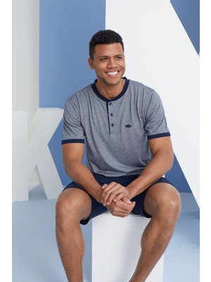 Kly Erkek Midi Yaka Şortlu Takım Modern Tasarım