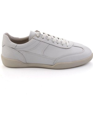 Bambi Beyaz Hakiki Deri Erkek Sneaker E01396002403