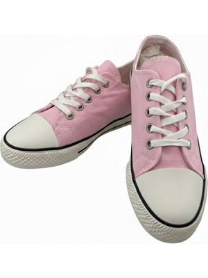 Rexba Tarz ve Konfor Bir Arada : Kız Çocuk Pembe Kanvas Sneaker