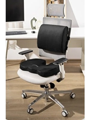 Marma Visco Ortopedik Oturma ve Bel Destek Minderi Seti, Sırt Yastığı ve Koksiks Minderi