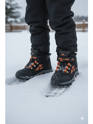 Romex Çocuk Siyah Outdoor Kış Botu – Kar ve Soğuk Havalara Uygun