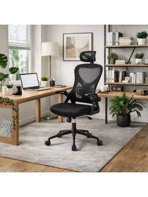 Adore Mobilya Action x Ergonomik File Sırtlı Yönetici ve Çalışma Koltuğu – Siyah