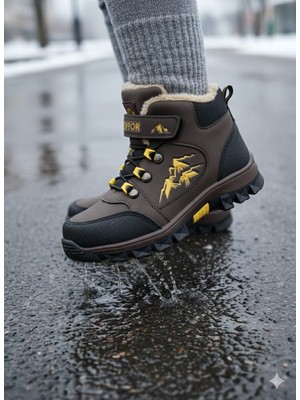 Romex Çocuk Siyah Outdoor Kış Botu – Kar ve Soğuk Havalara Uygun