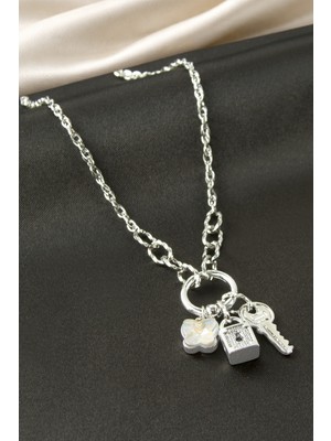 Esranın Dünyası Anahtar Kilit Çelik Kolye RSBİJ34-ESRDNS