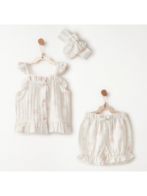 Andywawa Kız Bebek Takım 3 Parça Set Muslin ANW-AC26615