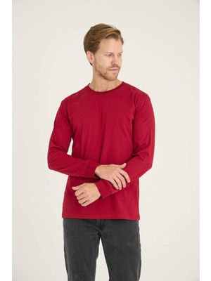 Kly Erkek O Yaka Uzun Kol T-Shirt Konforlu Tasarım