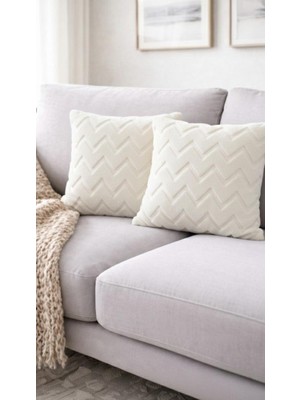 Altınpamuk Linen Bohem Soft Punch Krem Kırlent Kılıfı 2 Adet 43X43