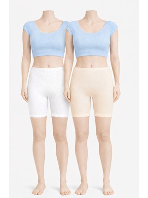 Belpa Likralı Penye Tayt, Pamuklu, Büyük Beden Içlik Tayt %95 Pamuklu %5 Likra 2'li Paket