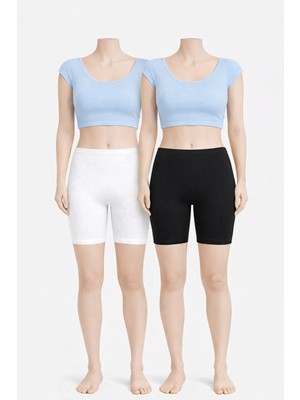 Belpa Likralı Penye Tayt, Pamuklu, Büyük Beden Içlik Tayt %95 Pamuklu %5 Likra 2'li Paket