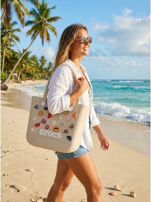 Freshness Crocs Stil Jibbitzli Kadın Plaj Çantası