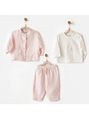 Andywawa Kız Bebek Takım 3 Parça Set Muslin ANW-AC26621