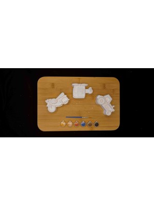 DS Tasarım Çocuk Boyama Seti - Aktivite Seti - Helikopter / Motorsiklet / Traktör