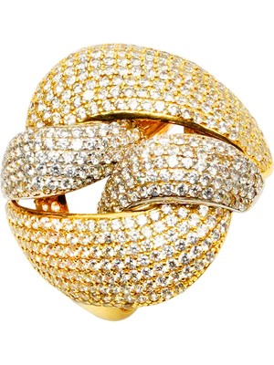 Rüya Kuyumculuk 14 Ayar Düğüm Taşlı Altın Yüzük