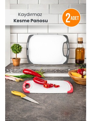 Orvila 2 Boy Kaydırmaz Tabanlı Kesme Tahtası