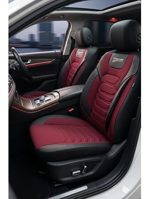 Kurra Store Ferrari 430 Scuderia 4.3i V8 32V (510 Hp) 2008 Titanyum Serisi Uyumlu Keten Oto Koltuk Kılıfı Bordo