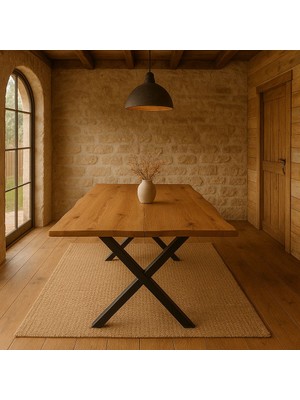 BRK Design Doğal Ahşap Masa – Modern & Şık Tasarım Çok Amaçlı Kullanım