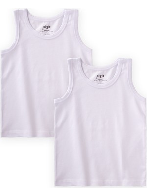 Cigit Ikili Geniş Askılı Atlet 2-11 Yaş Beyaz