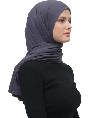 Altobeh Tesettür Penye Şal Düz-Füme