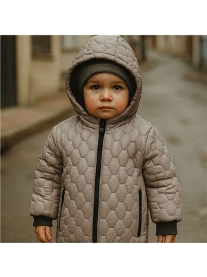 by BebekOdam Unisex Vizon Içi Peluş Kapitoneli Mont - 1016222