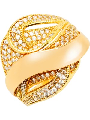 Rüya Kuyumculuk 14 Ayar Damla Kasa Taşlı Altın Yüzük