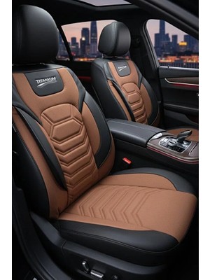 Kurra Store Proto Koltukn Preve 1.6 Turbo (140 Hp) Protronic 2012 Titanyum Serisi Uyumlu Keten Oto Koltuk Kılıfı Taba