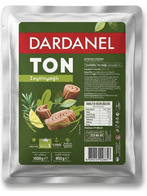 Dardanel Zeytinyağlı Ton Balığı 1 Kg Büyük Boy – Profesyonel Mutfak ve Toplu Tüketim İçin Ekonomik Paket
