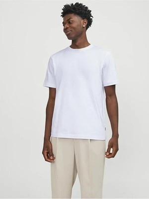 Jack & Jones Jack&jones 12254412 0 Yaka Erkek Tshirt - Ekru
