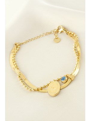 Osense Tuğra Italyan Zincir Çelik Bileklik