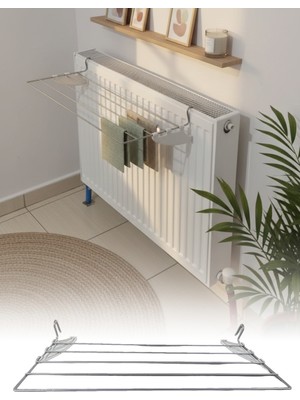 Omilife Kurufer Petek Üstü Çamaşır Kurutmalık Askısı 60 cm 5 Telli Dayanıklı Metal Yapı