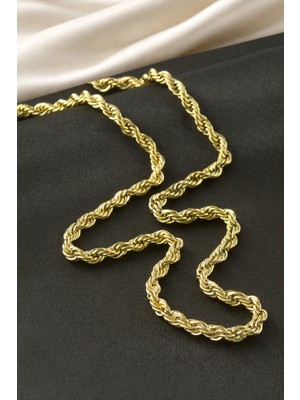 Osense Burgulu Zincir Çelik Kolye 60 cm