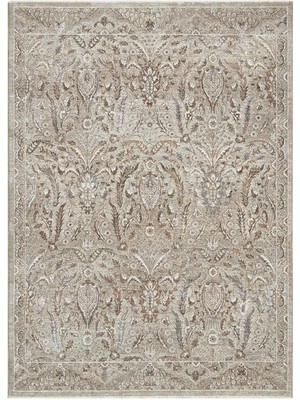 Türkeri Halı Retro Serisi Klasik Vintage Desenli Bej Salon Halısı